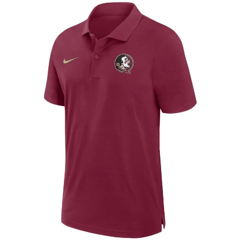 Nike Men's Seminole Logo Dri-fit Woven Polo - Garnet