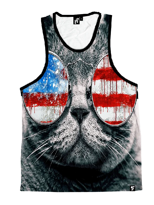 Patriotic Cat Unisex Tank Top