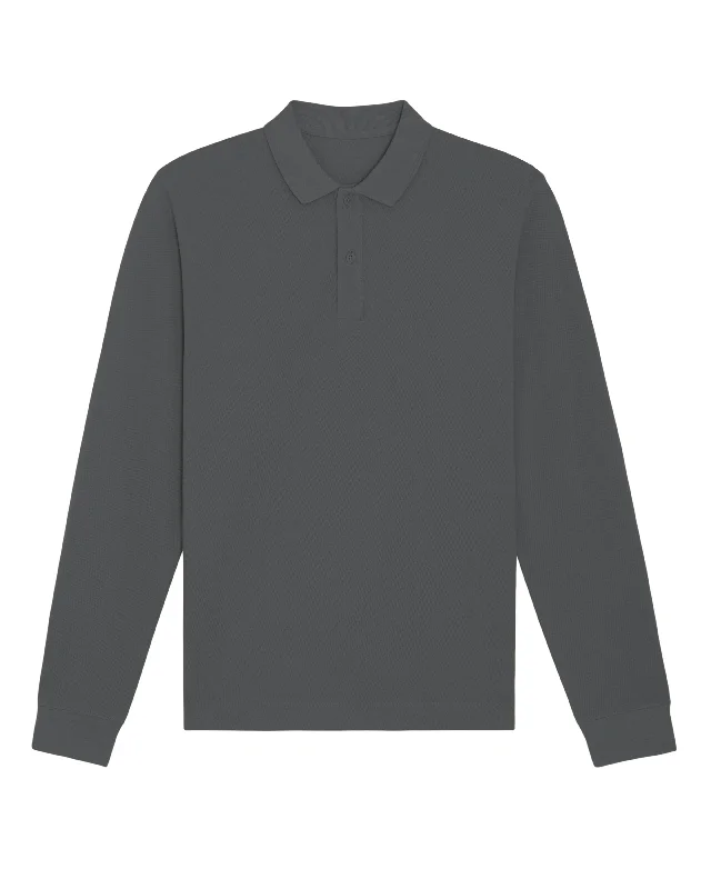 Prepster Long Sleeve Polo | ANTHRACITE