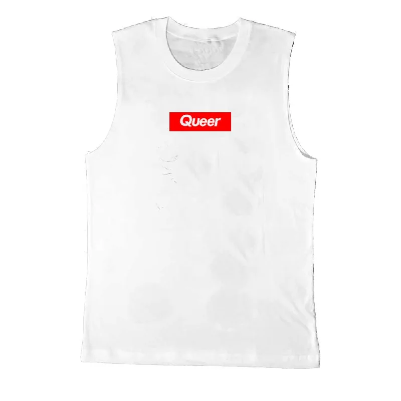 Queer Sleeveless T-Shirt supporting The Trevor Project