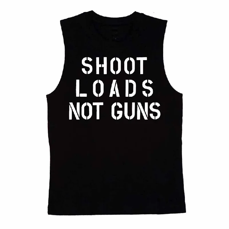 Shoot Loads Not Guns Sleeveless T-Shirt Supporting Gays Against Guns