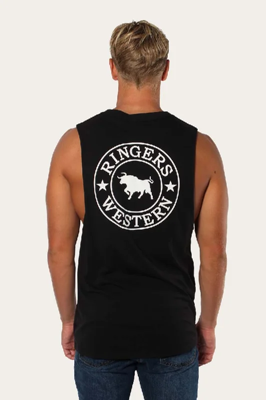 Signature Bull Mens Muscle Tank - Black/White