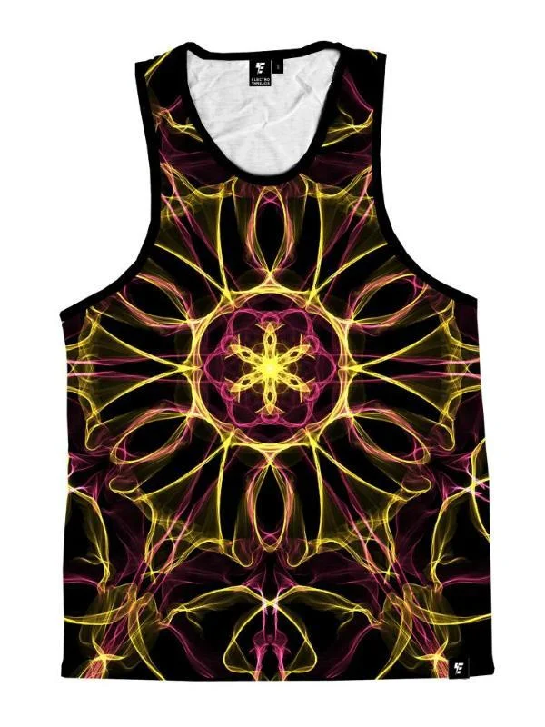 Smokey Yellow Mandala Unisex Tank Top