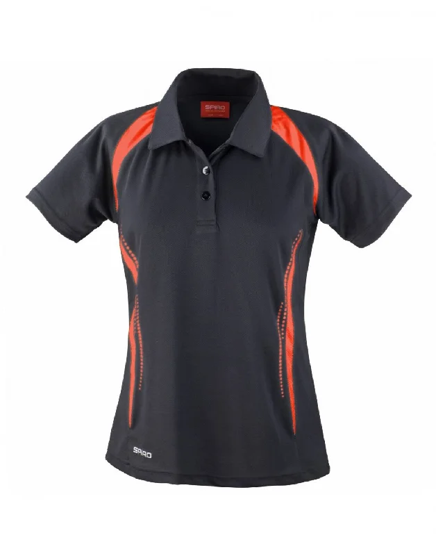 Spiro Ladies Team Spirit Polo | BLACK/RED