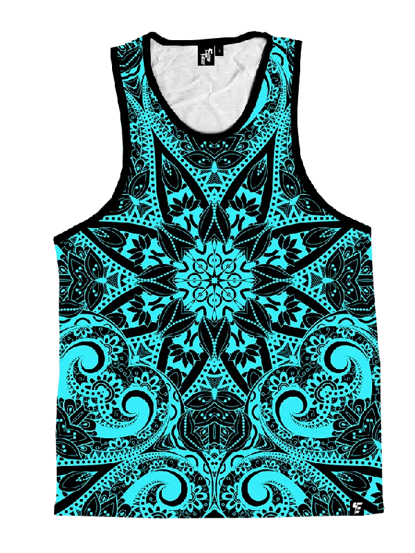 Teal Mandala Unisex Tank Top