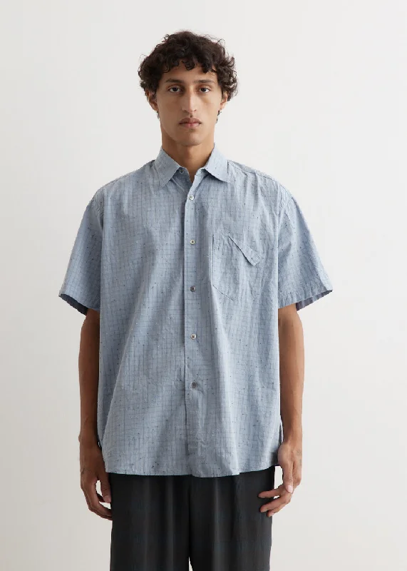 Thread Breaked Plaid Short Sleeve Shirt