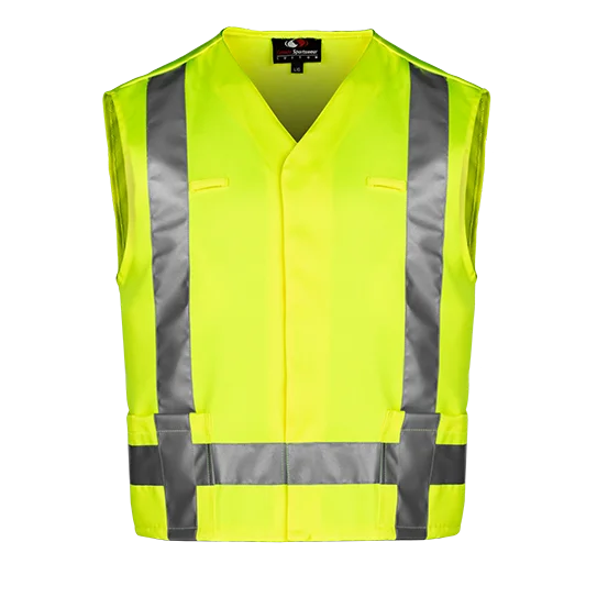 VT131 - Custom Hi-vis safety vest with Velcro closure & 3M reflective tape