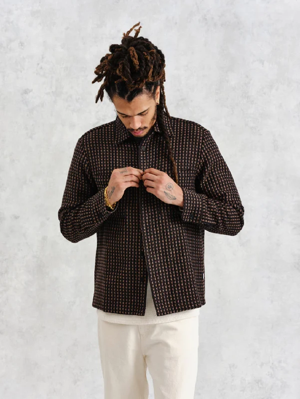 Whiting Overshirt - Black/Beige Frome