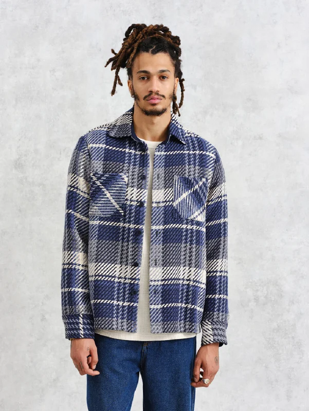 Whiting Overshirt - Spear Check Navy