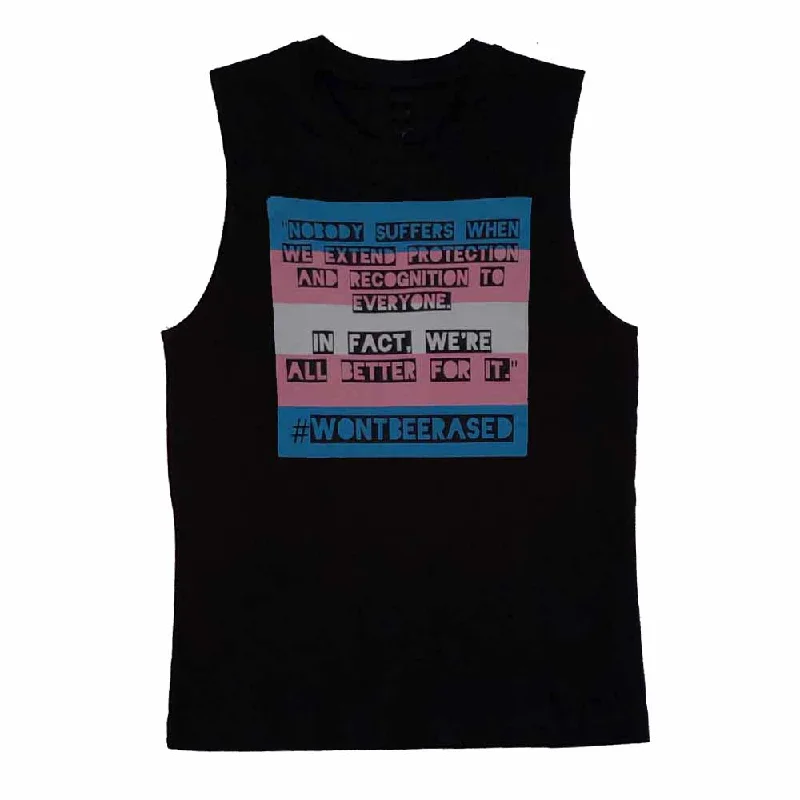 #WONTBEERASED Sleeveless T-Shirt supporting A4TE