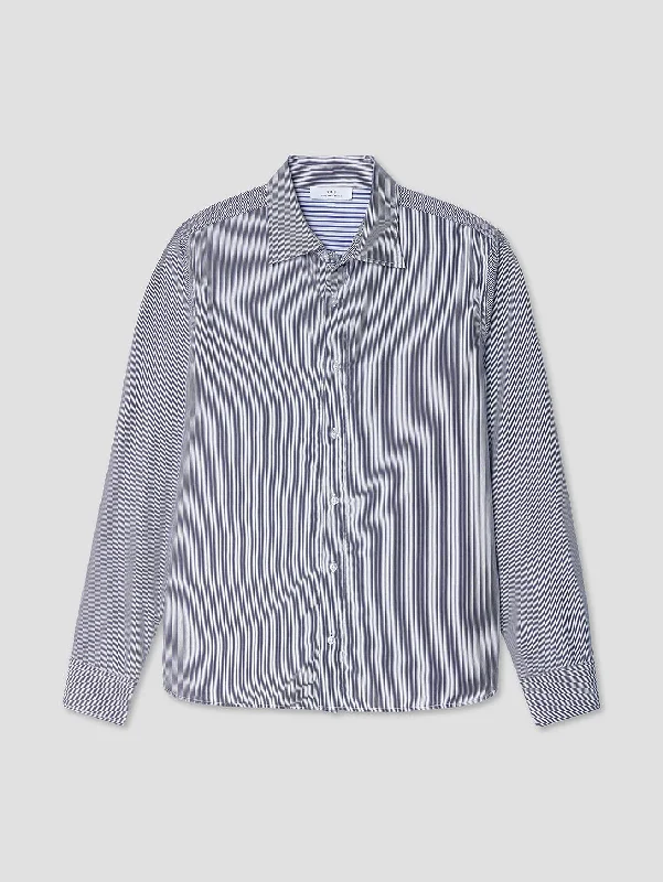 Yarn Dye Shirt - Navy Stripe