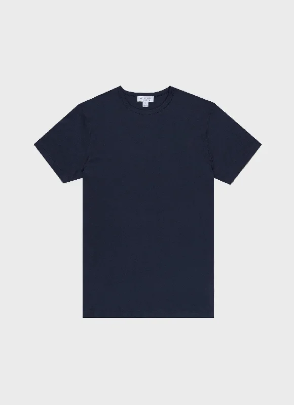 Men's Sea Island Cotton T-shirt in Navy