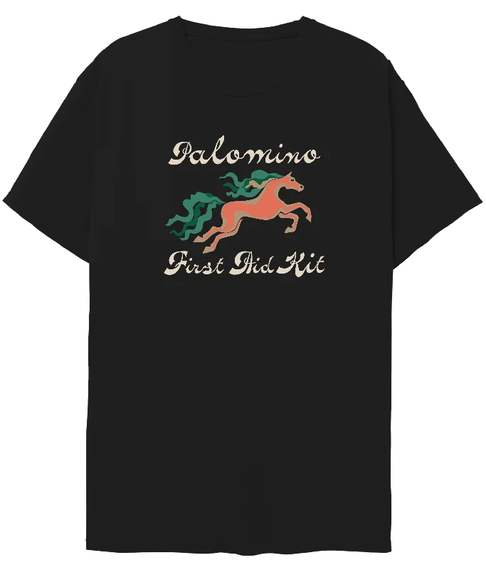 Horse Illustration Black T-Shirt