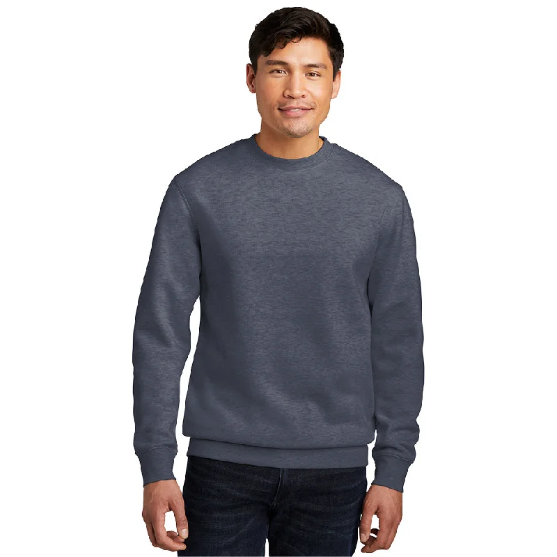 District DT6104 V.I.T. Fleece Crew - Heathered Navy