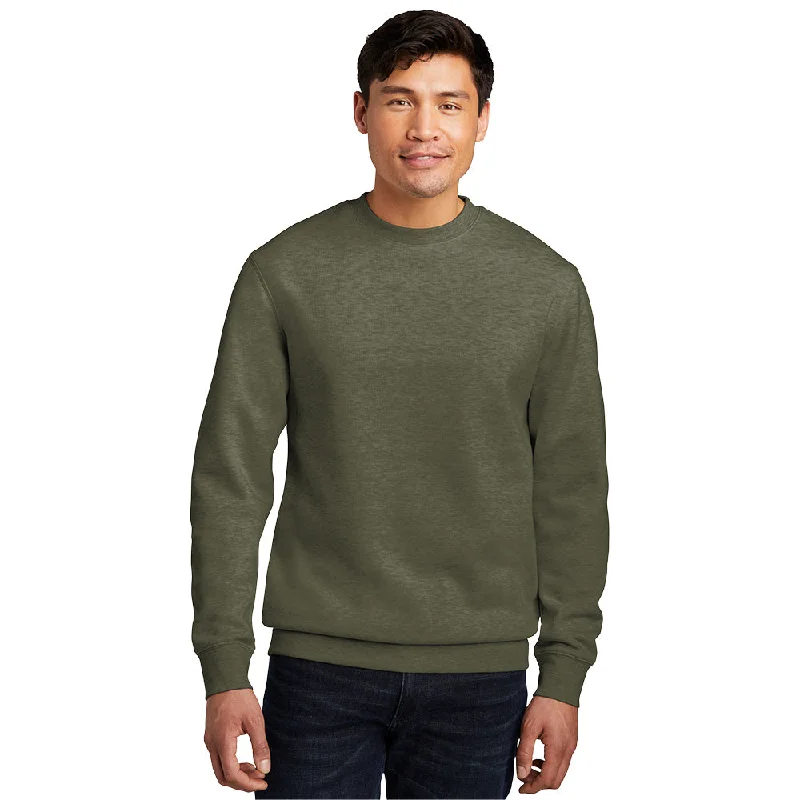 District DT6104 V.I.T. Fleece Crew - Heathered Olive