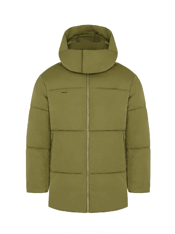 Mens DNA Flower-Warmth Long Puffer—highland green