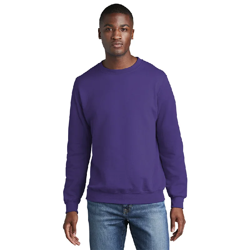 Port & Company PC78 Core Fleece Crewneck Sweatshirt - Purple