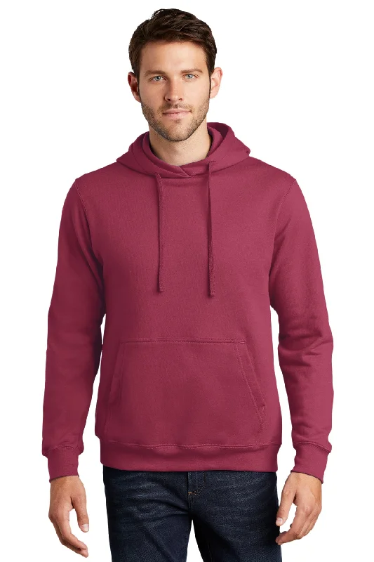 Port & Company PC850H Fan Favorite Fleece Pullover Hooded Sweatshirt - Garnet