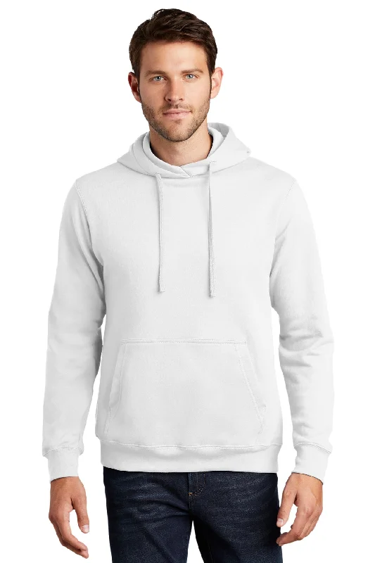 Port & Company PC850H Fan Favorite Fleece Pullover Hooded Sweatshirt - White