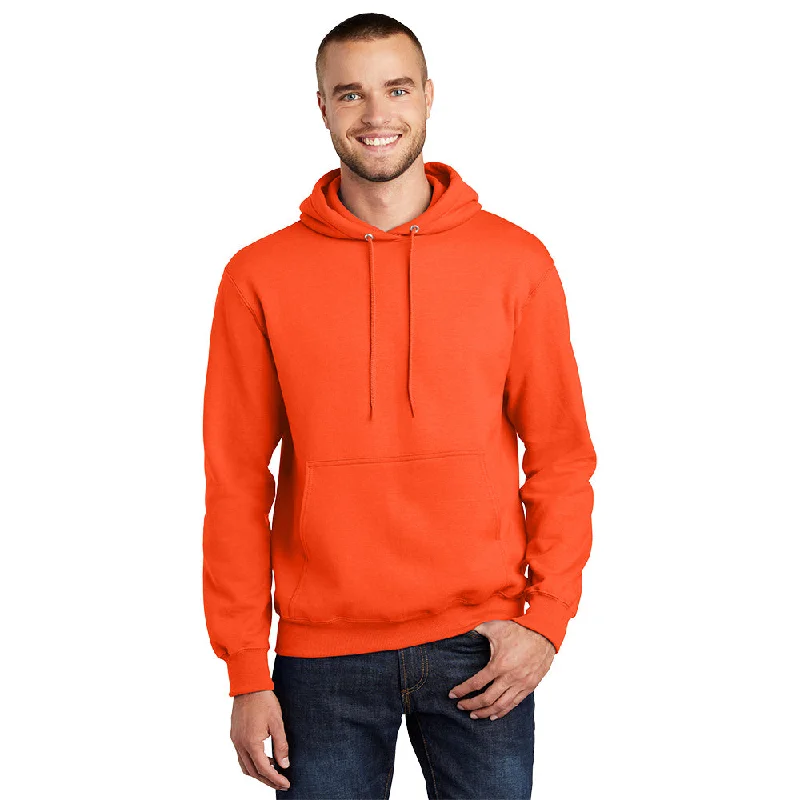 Port & Company PC90H Essential Fleece Pullover Hooded Sweatshirt - Safety Orange