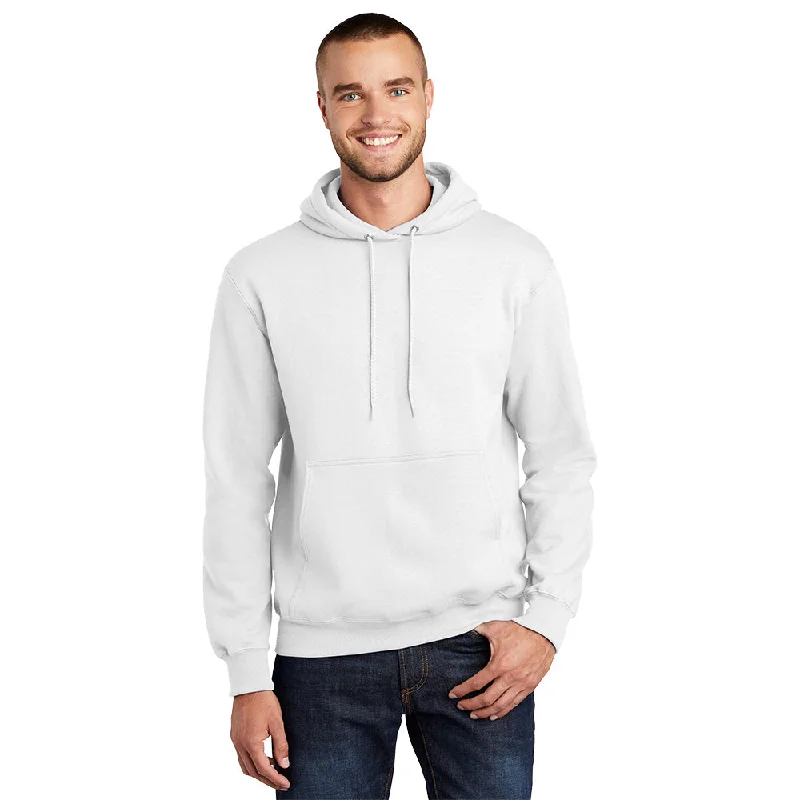 Port & Company PC90H Essential Fleece Pullover Hooded Sweatshirt - White