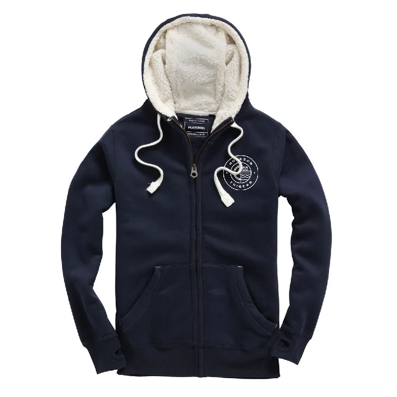 Navy 'Sherpa' Fleece Hoodie