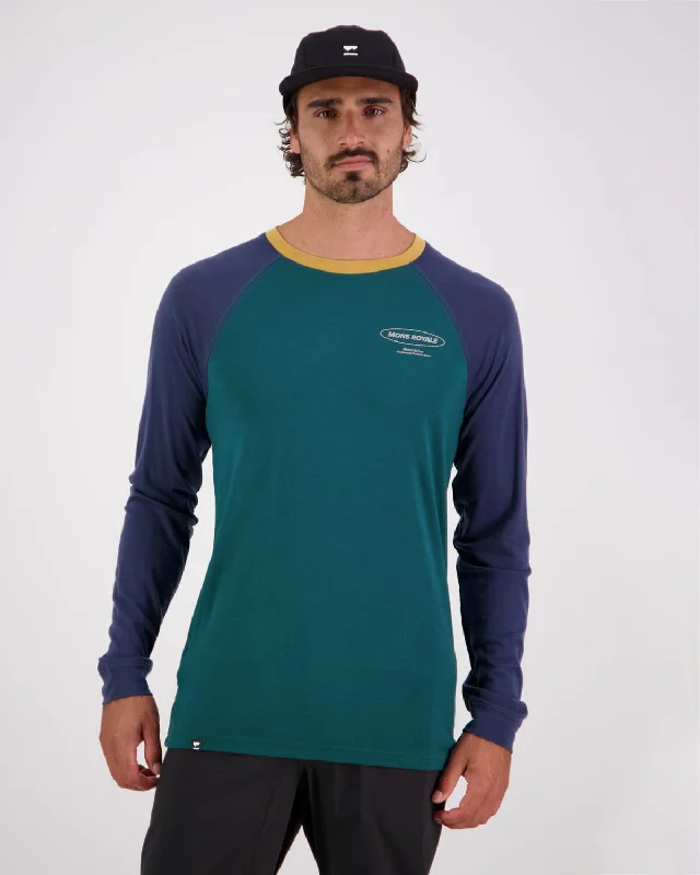 Icon Merino Raglan Long Sleeve - Evergreen / Midnight